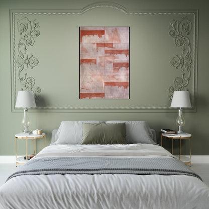 Red Window Study - Abstract Expressionism - Brice Marden Brushed Aluminum Print - 70x100 cm / 28x40 inches | Brice Marden Aluminum Print | Brice Marden Prints