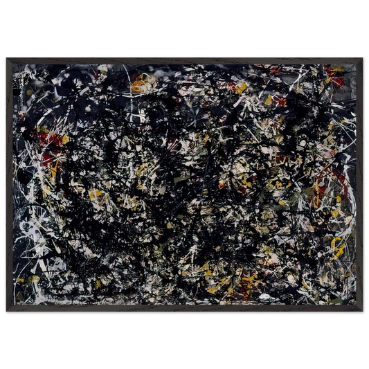 NUMBER 6 1949 - Jackson Pollock Framed Art Print – Black Wooden Frame - Default Title - -Framed Art Print