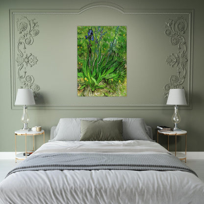 The Iris - Vincent van Gogh Brushed Aluminum Print - 70x100 cm / 28x40 inches | Vincent van Gogh Aluminum Print | Vincent van Gogh Prints