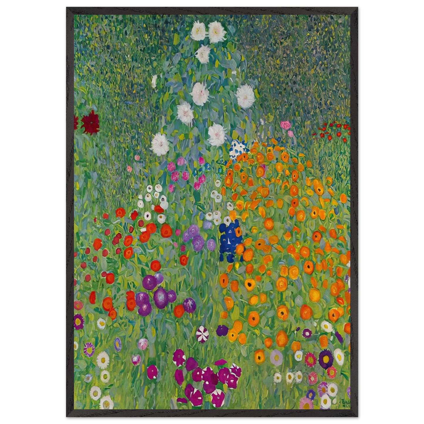 BLUMENGARTEN 1907 - Gustav Klimt Framed Art Print – Black Wooden Frame - Default Title - -Framed Art Print