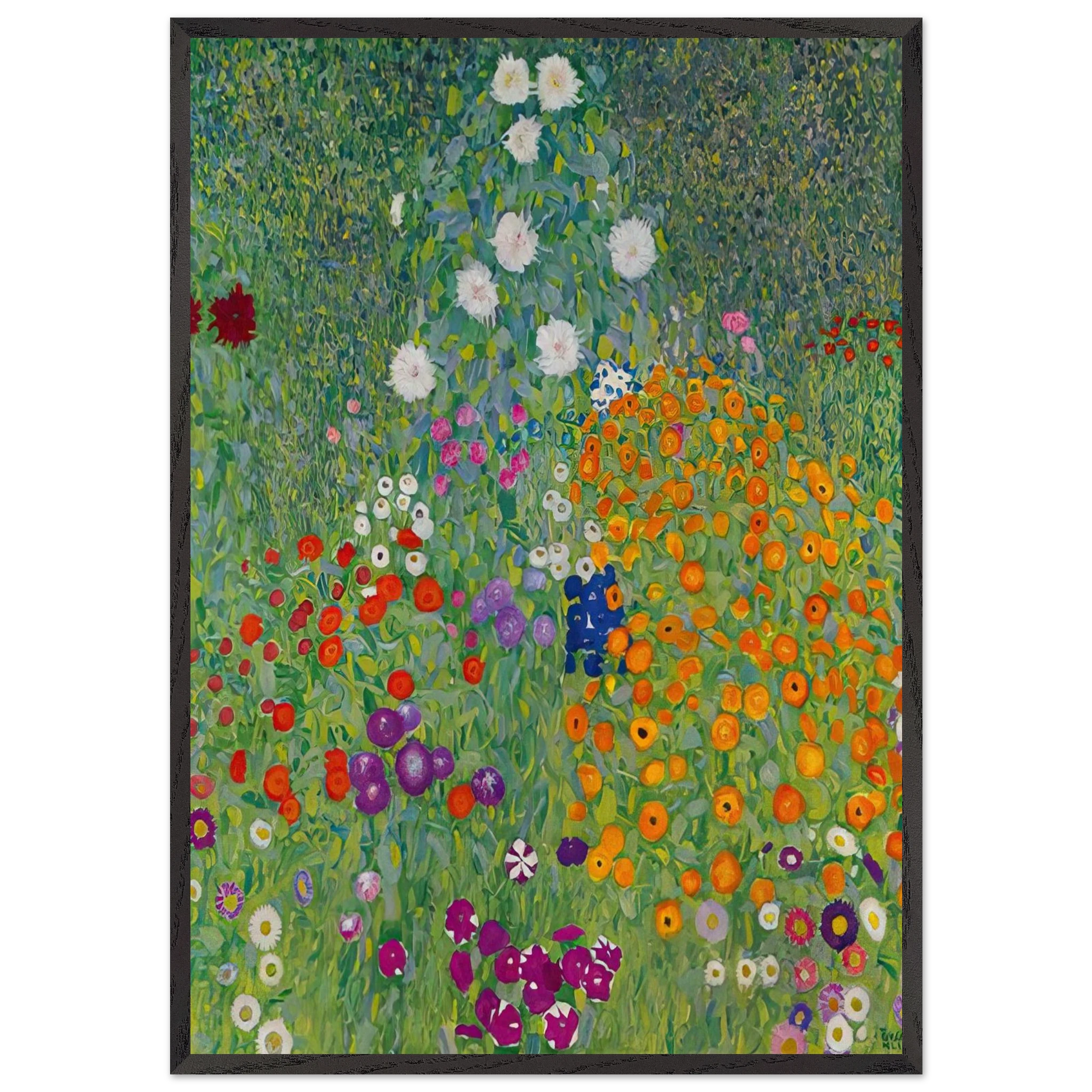 BLUMENGARTEN 1907 - Gustav Klimt Framed Art Print – Black Wooden Frame - Default Title - -Framed Art Print