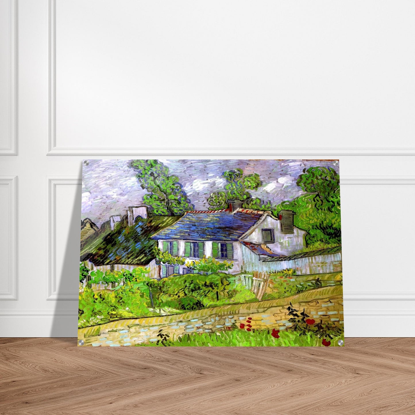 Houses in Auvers - Vincent van Gogh Acrylic Print - 70x100 cm / 28x40″ inches | Vincent van Gogh Wall Art | Vincent van Gogh Prints