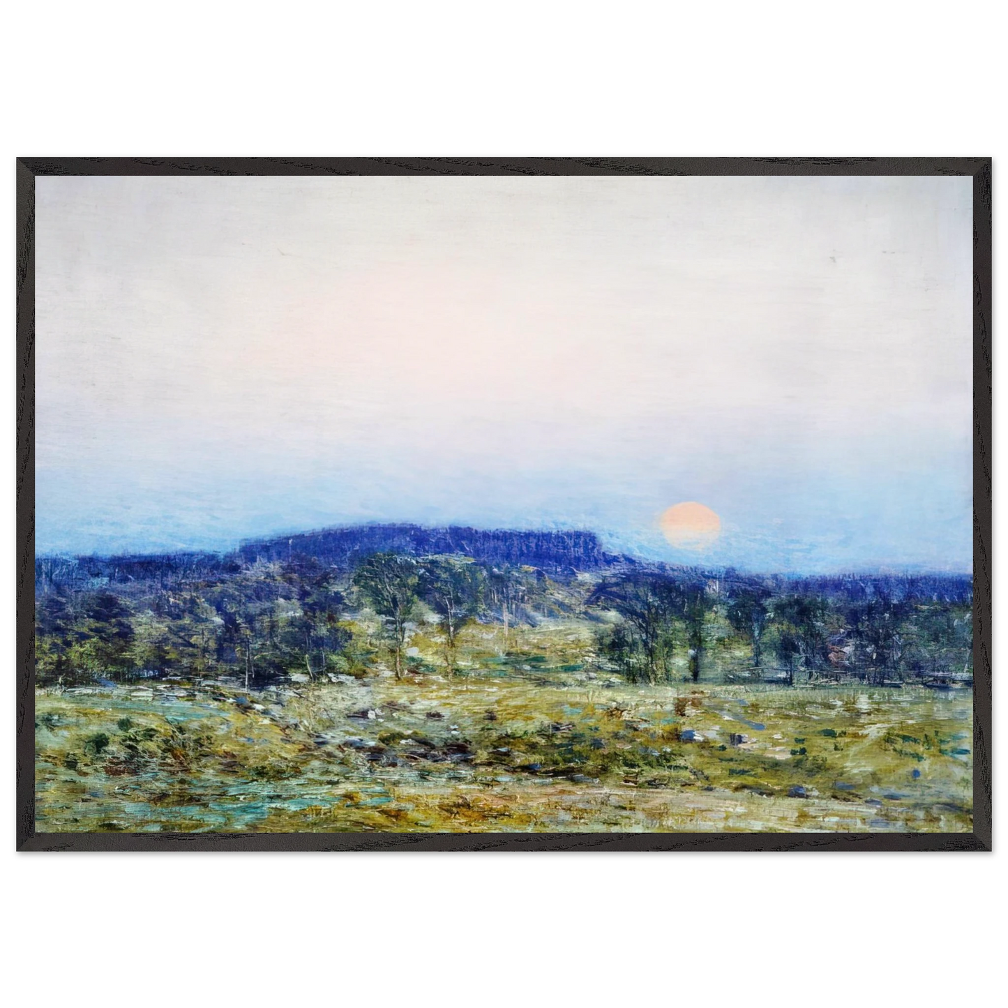 September Moonrise - Childe Hassam Framed Art Print – Black Wooden Frame - Default Title - -Framed Art Print