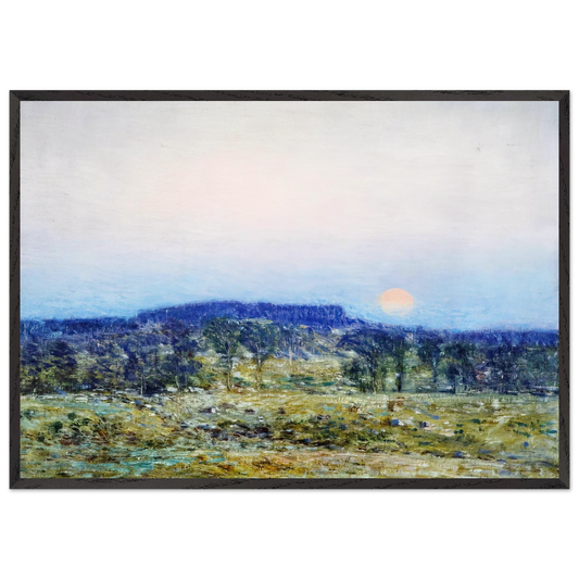 September Moonrise - Childe Hassam Framed Art Print – Black Wooden Frame - Default Title - -Framed Art Print