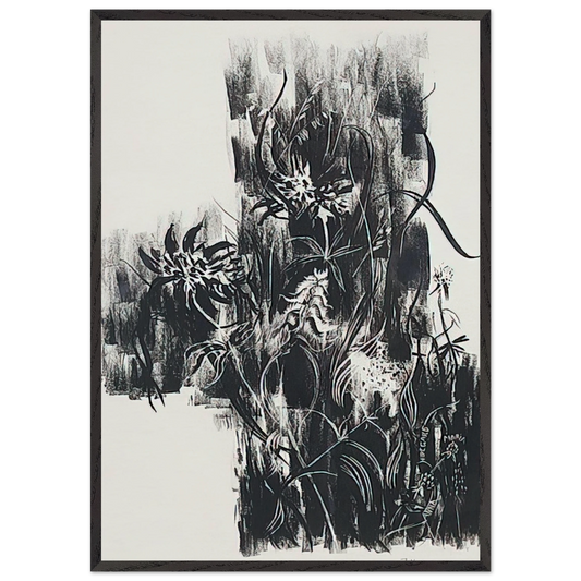 Waldrandblumen - 1919 - Johannes Itten Framed Art Print – Black Wooden Frame - Default Title - -Framed Art Print