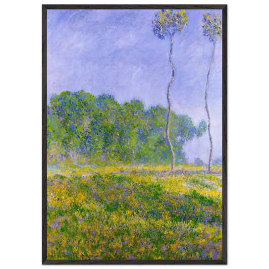Spring Landscape - claude monet Framed Art Print – Black Wooden Frame - Default Title - -Framed Art Print