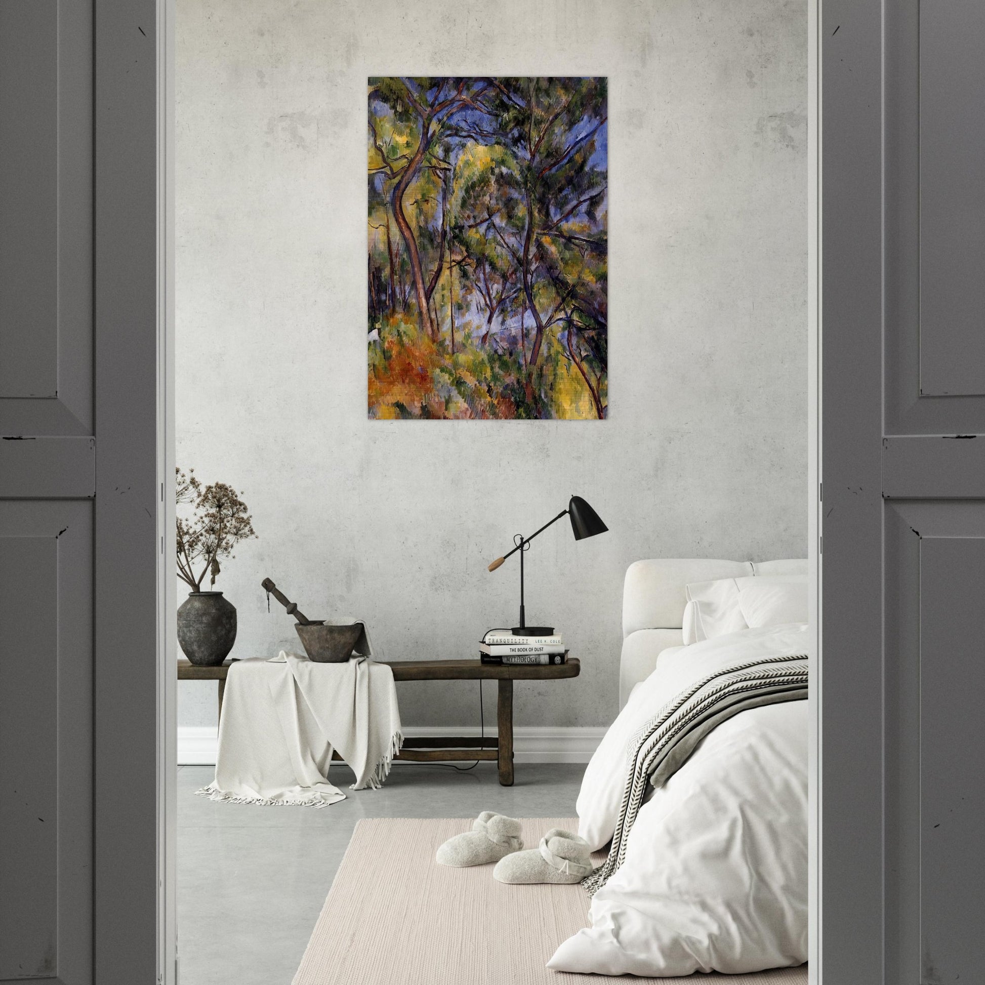 Forest - Paul Cézanne Brushed Aluminum Print - 70x100 cm / 28x40 inches | Paul Cézanne Aluminum Print | Paul Cézanne Prints