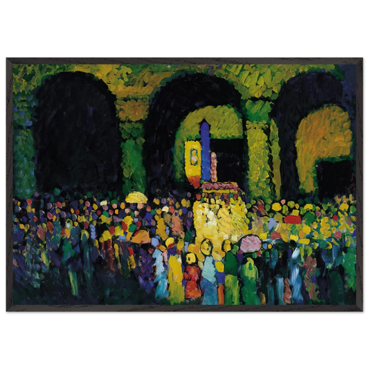 THE LUDWIGSKIRCHE IN MUNICH 1908 - Wassily Kandinsky Framed Art Print – Black Wooden Frame - Default Title - -Framed Art Print