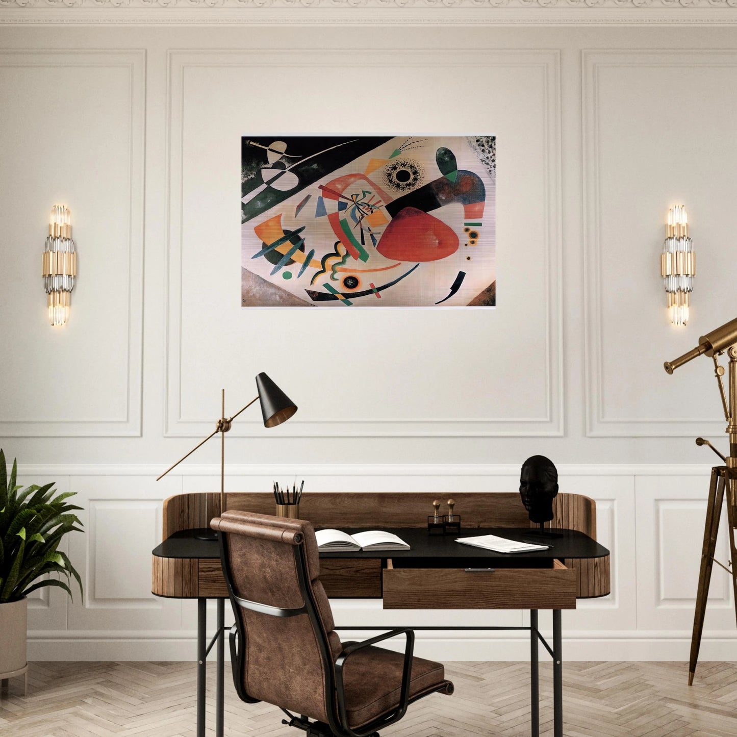 RED SPOT II 1921 - Wassily Kandinsky Brushed Aluminum Print - 70x100 cm / 28x40 inches | Wassily Kandinsky Aluminum Print | Wassily Kandinsky Prints