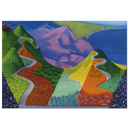 David Hockney - David Hockney Brushed Aluminum Print - 70x100 cm / 28x40 inches | David Hockney Aluminum Print | David Hockney Prints