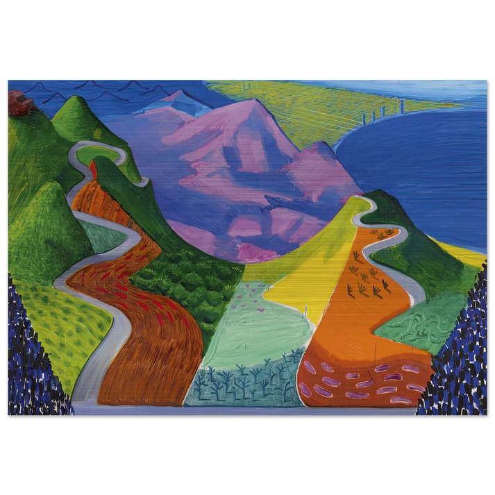 David Hockney - David Hockney Brushed Aluminum Print - 70x100 cm / 28x40 inches | David Hockney Aluminum Print | David Hockney Prints