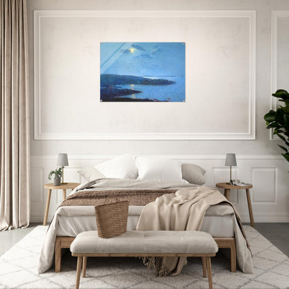 Moonlight - Childe Hassam Acrylic Print - 70x100 cm / 28x40″ inches | Childe Hassam Wall Art | Childe Hassam Prints