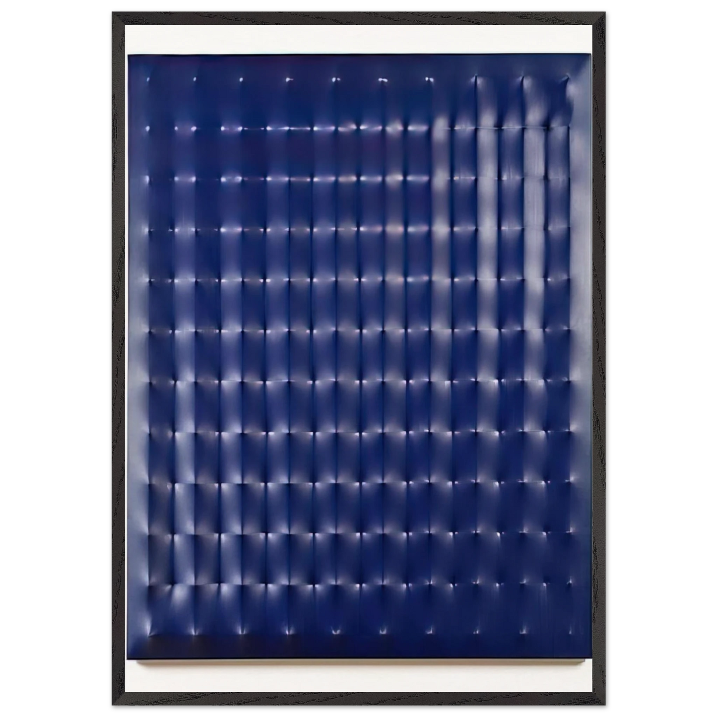 Superficie Blu - 1979 - Enrico Castellani Framed Art Print – Black Wooden Frame - Default Title - -Framed Art Print