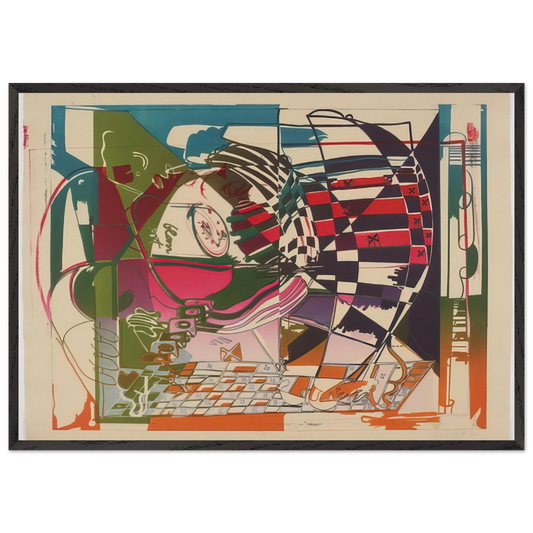 Double Somersault - 1972 - Dieter Roth 70x100 cm / 28x40 inches Framed Art Print – Black Wooden Frame