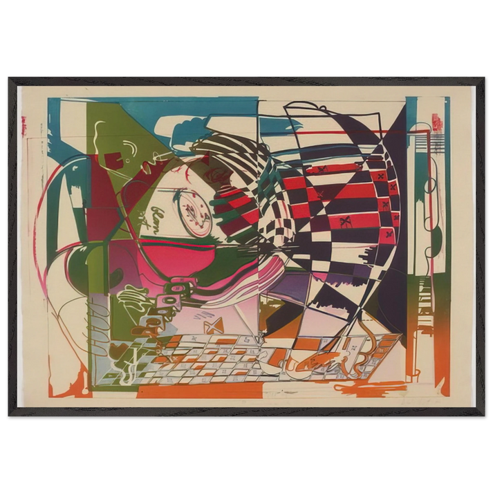 Double Somersault - 1972 - Dieter Roth 70x100 cm / 28x40 inches Framed Art Print – Black Wooden Frame