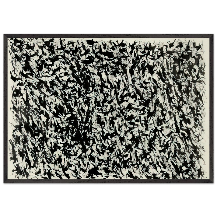 Composition N5 - Henri Michaux 70x100 cm / 28x40 inches Framed Art Print – Black Wooden Frame