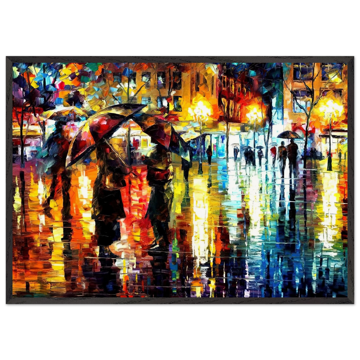 Leonid Afremov N5 - Leonid Afremov Framed Art Print – Black Wooden Frame - Default Title - -Framed Art Print