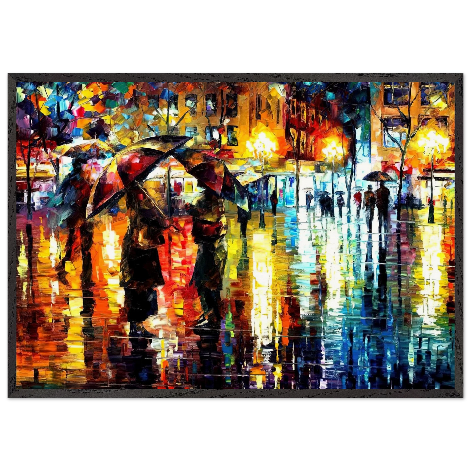 Leonid Afremov N5 - Leonid Afremov Framed Art Print – Black Wooden Frame - Default Title - -Framed Art Print