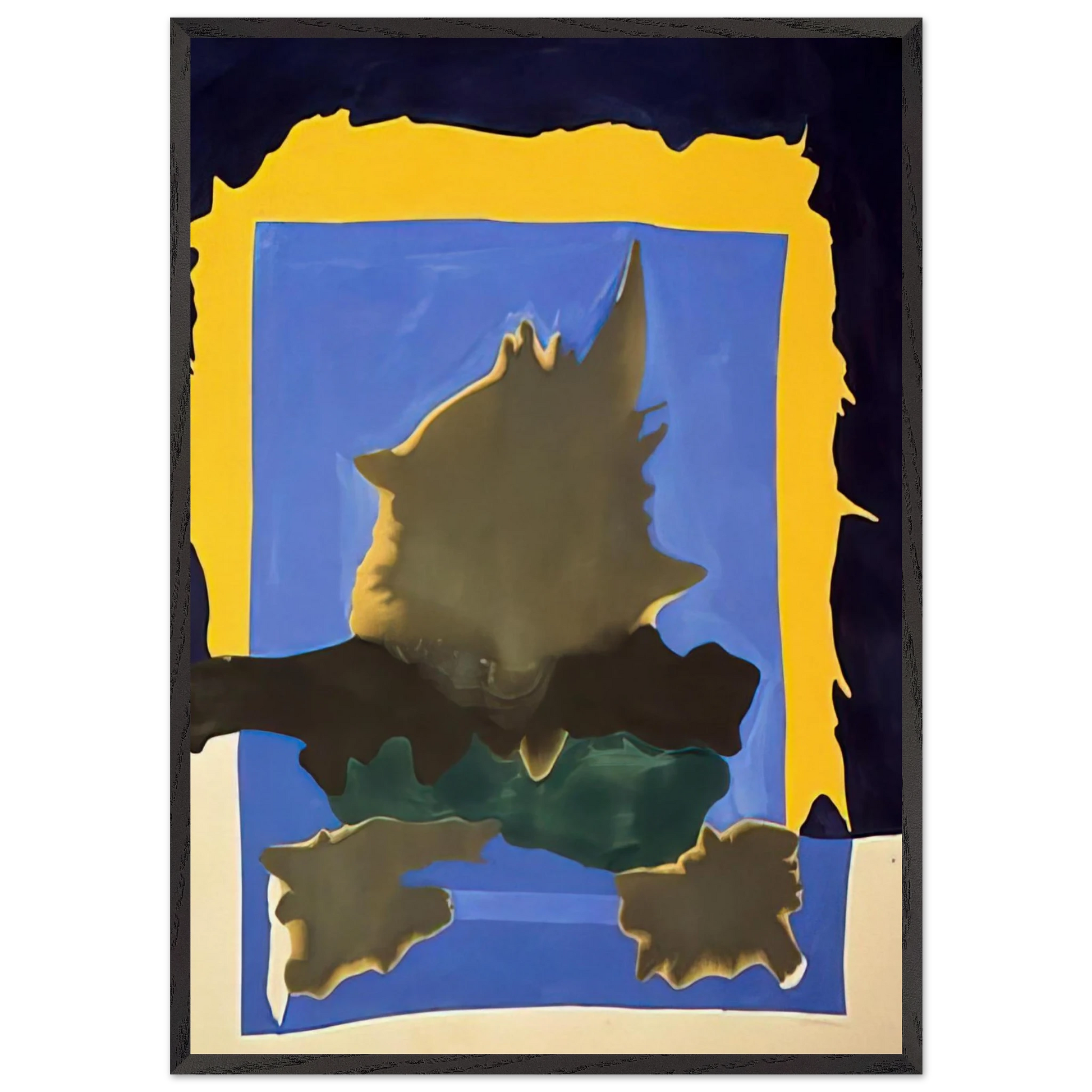 Interior Landscape - 1964 - Helen Frankenthaler 70x100 cm / 28x40 inches Framed Art Print – Black Wooden Frame