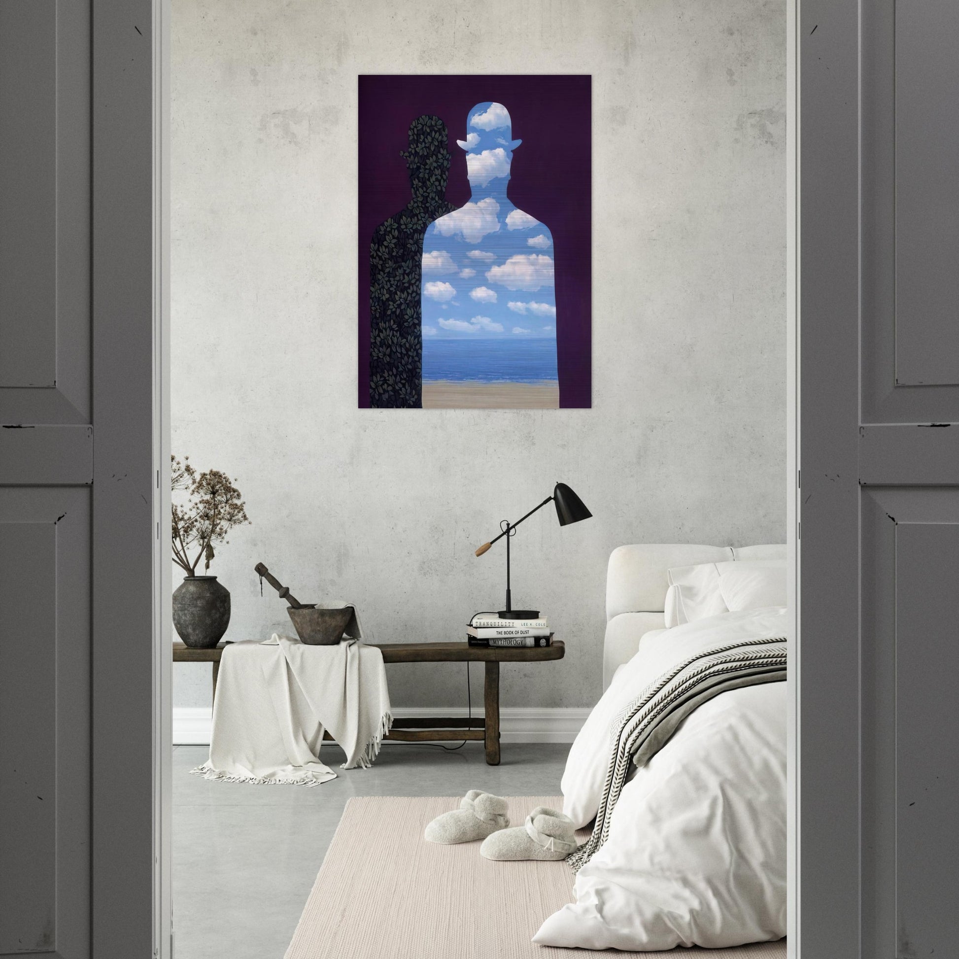 HIGH SOCIETY 1962 - Rene Magritte Brushed Aluminum Print - 70x100 cm / 28x40 inches | Rene Magritte Aluminum Print | Rene Magritte Prints