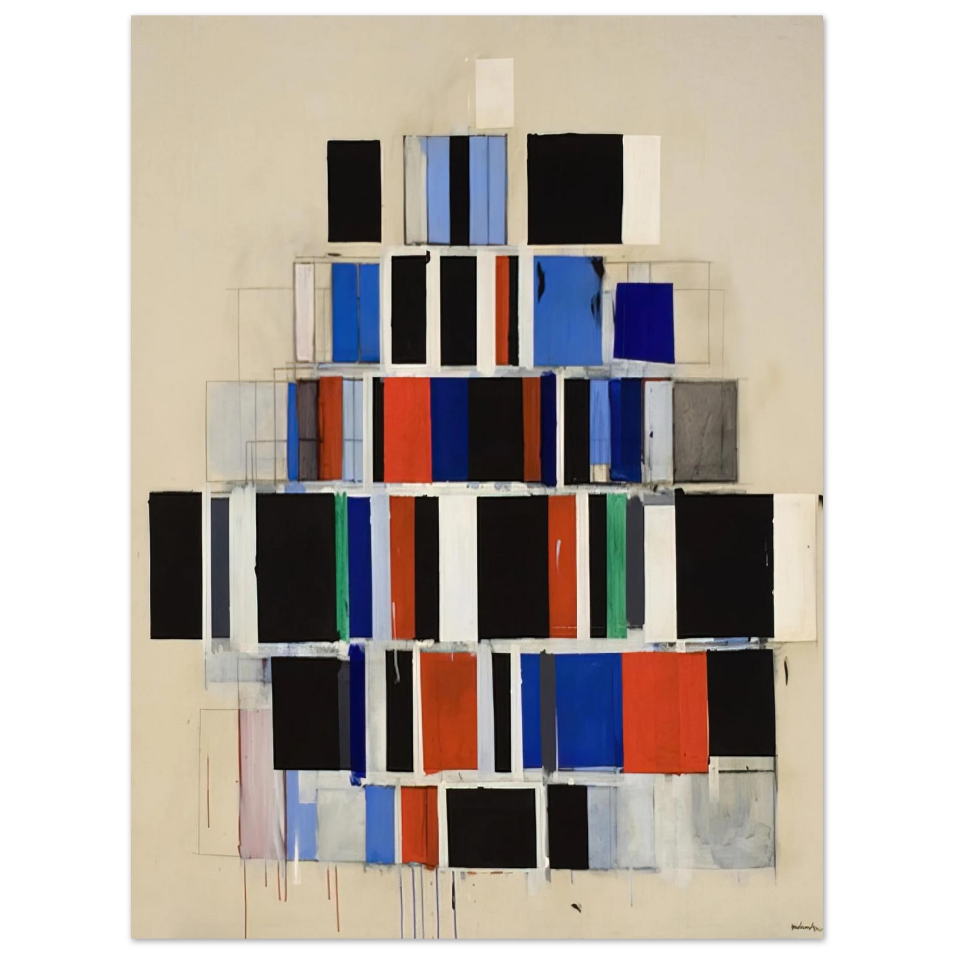 Robert Goodnough - Large Rectangles Large - 1965 Fine Art Poster - Default Title