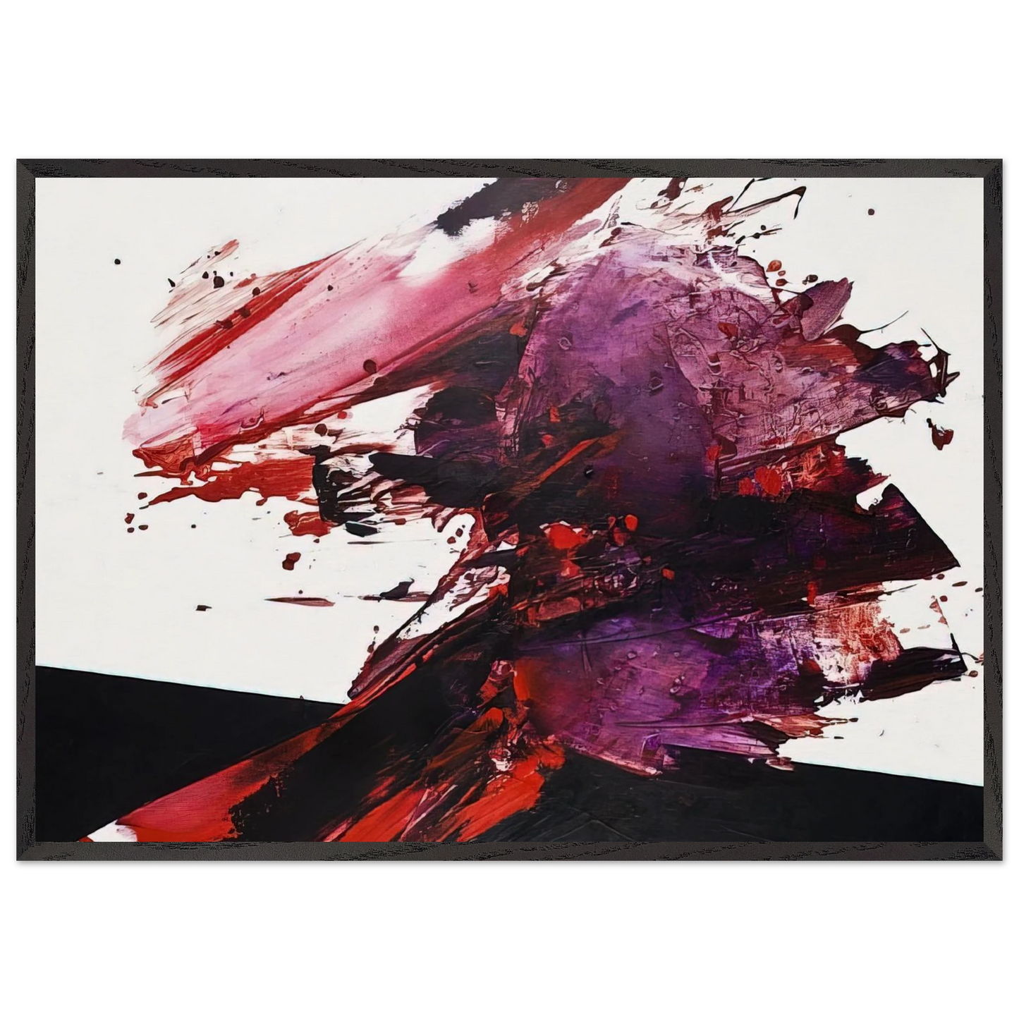 UNTITLED 2447 2009 - Luis Feito Framed Art Print – Black Wooden Frame - Default Title - -Framed Art Print