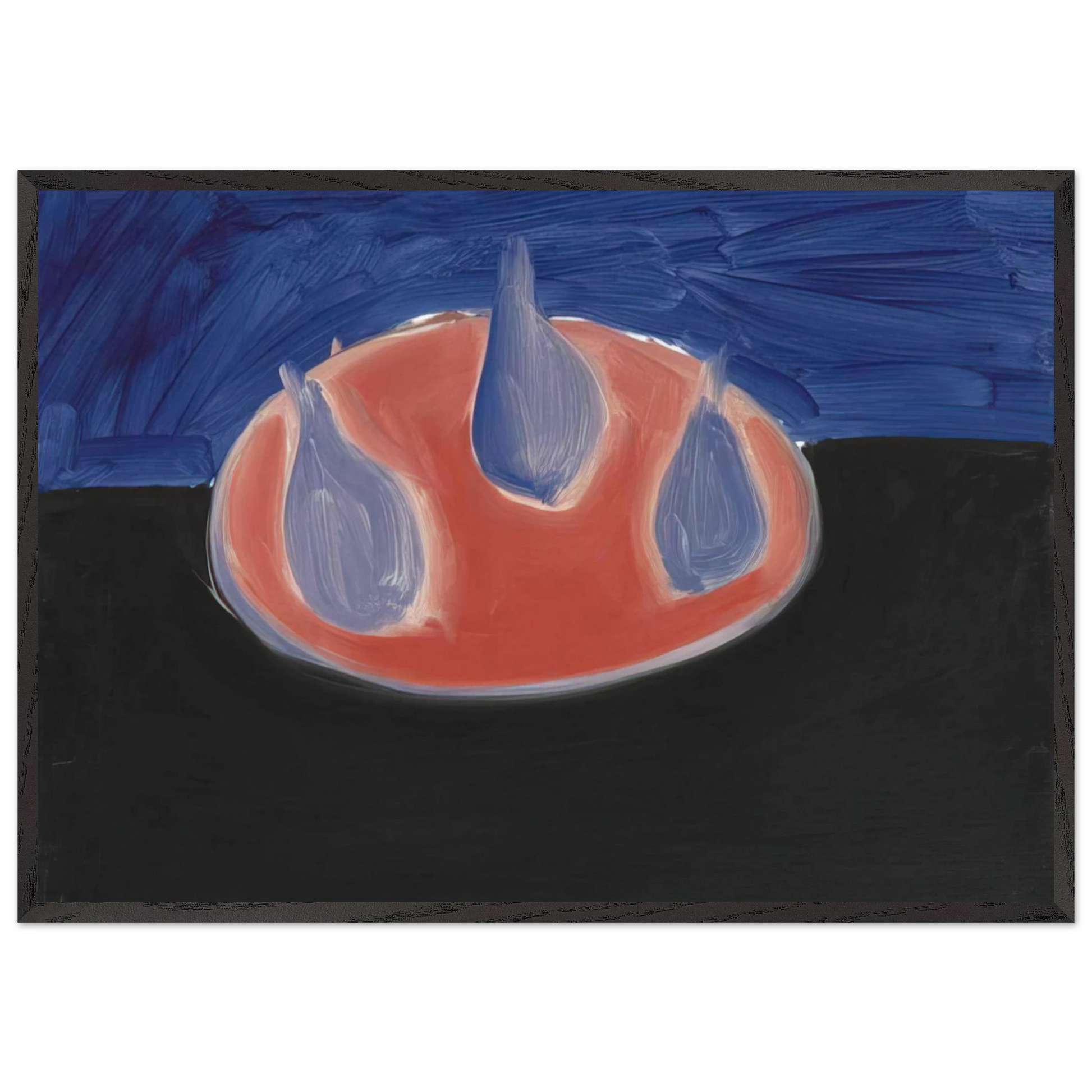 Poires sur une assiette rose - 1954 - Nicolas de Stael Framed Art Print – Black Wooden Frame - Default Title - -Framed Art Print