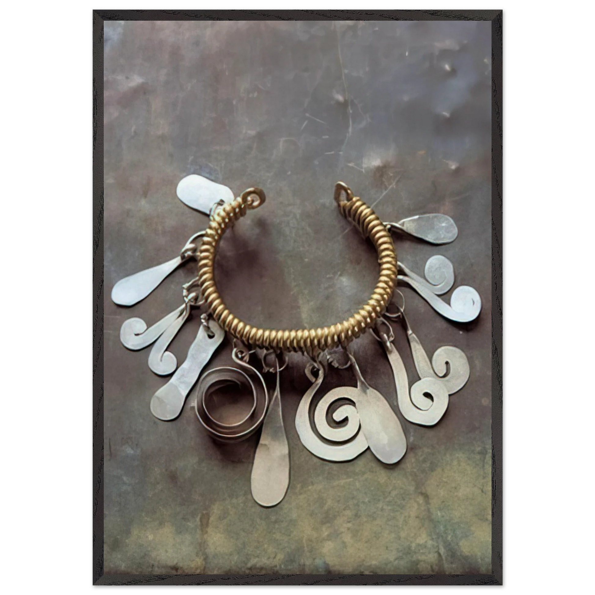 BRACELET 1930 - Alexander Calder Framed Art Print – Black Wooden Frame - Default Title - -Framed Art Print