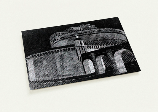 NOCTURNAL ROME CASTEL SANT ANGELO By MC Escher Pack of 10 Post Cards | MC Escher Post Cards | A6 (10.5 x 14.8 cm) - 4.1 x 5.8 inches
