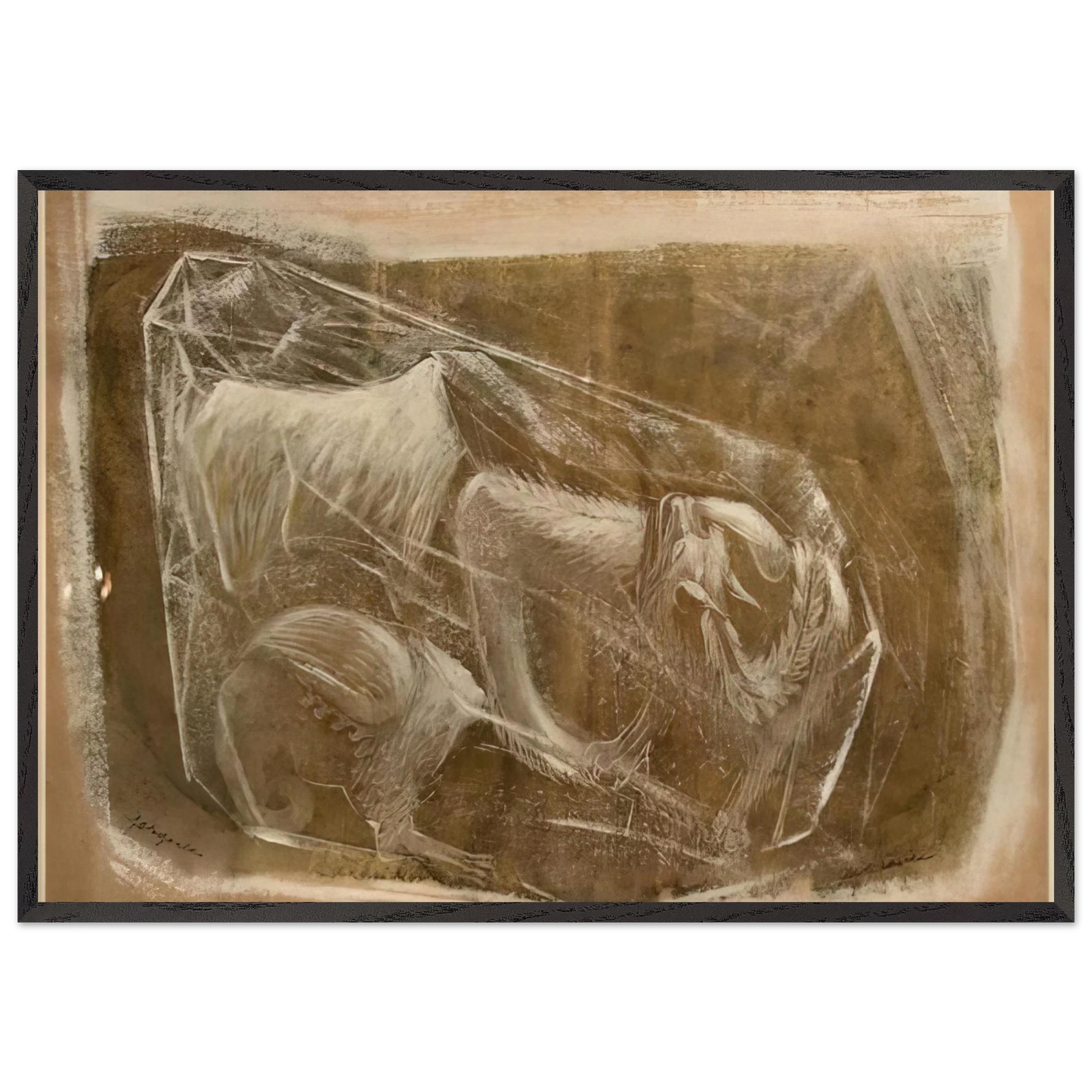 Gargoyles - 1948 - Morris Graves Framed Art Print – Black Wooden Frame - Default Title - -Framed Art Print