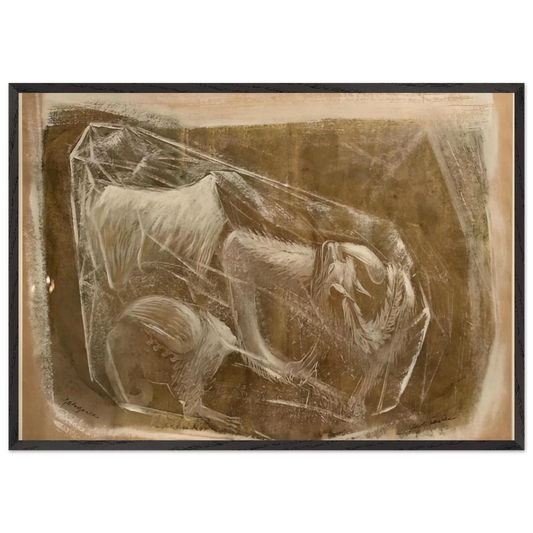 Gargoyles - 1948 - Morris Graves Framed Art Print – Black Wooden Frame - Default Title - -Framed Art Print