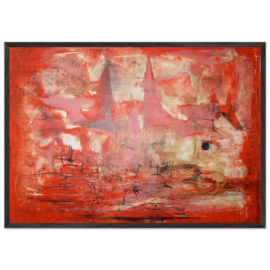 EMBRASEMENT 1954 - Zao Wou-Ki Framed Art Print – Black Wooden Frame - Default Title - -Framed Art Print