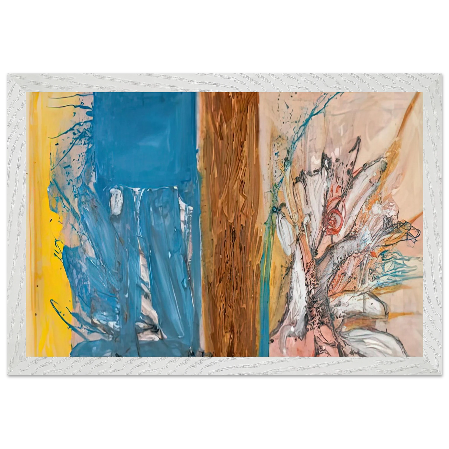 Helen Frankenthaler - The Façade, 1954- Wall Art - 60x80 cm / 24x32 inches - Premium Wooden Framed Poster With Fine Art Paper - Wood frame