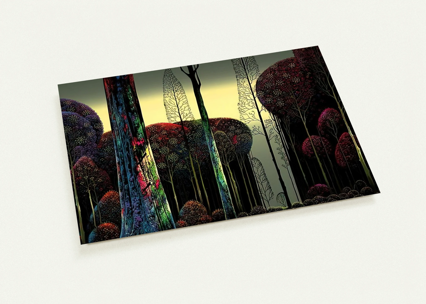 Gothic Forest By Eyvind Earle Pack of 10 Post Cards | Eyvind Earle Post Cards | A6 (10.5 x 14.8 cm) - 4.1 x 5.8 inches