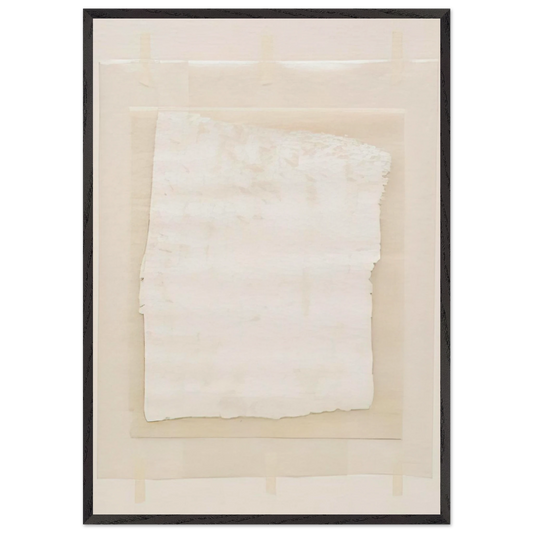 Surface Veil - 1970 - Robert Ryman Framed Art Print – Black Wooden Frame - Default Title - -Framed Art Print