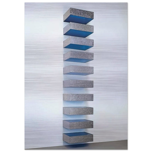 Untitled 77-41 Bernstein - 1977 - Donald Judd Brushed Aluminum Print - 70x100 cm / 28x40 inches | Donald Judd Aluminum Print | Donald Judd Prints
