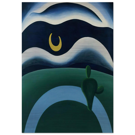 The Moon - Tarsila do Amaral Brushed Aluminum Print - 70x100 cm / 28x40 inches | Tarsila do Amaral Aluminum Print | Tarsila do Amaral Prints