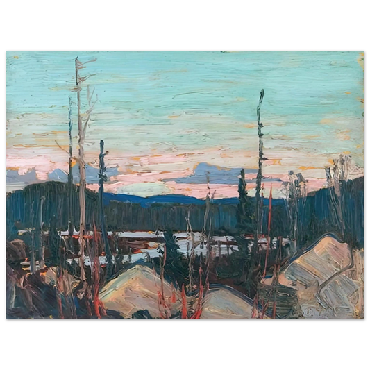 Tom Thomson - BURNT AREA WITH RAGGED ROCKS 1915 Fine Art Poster - Default Title