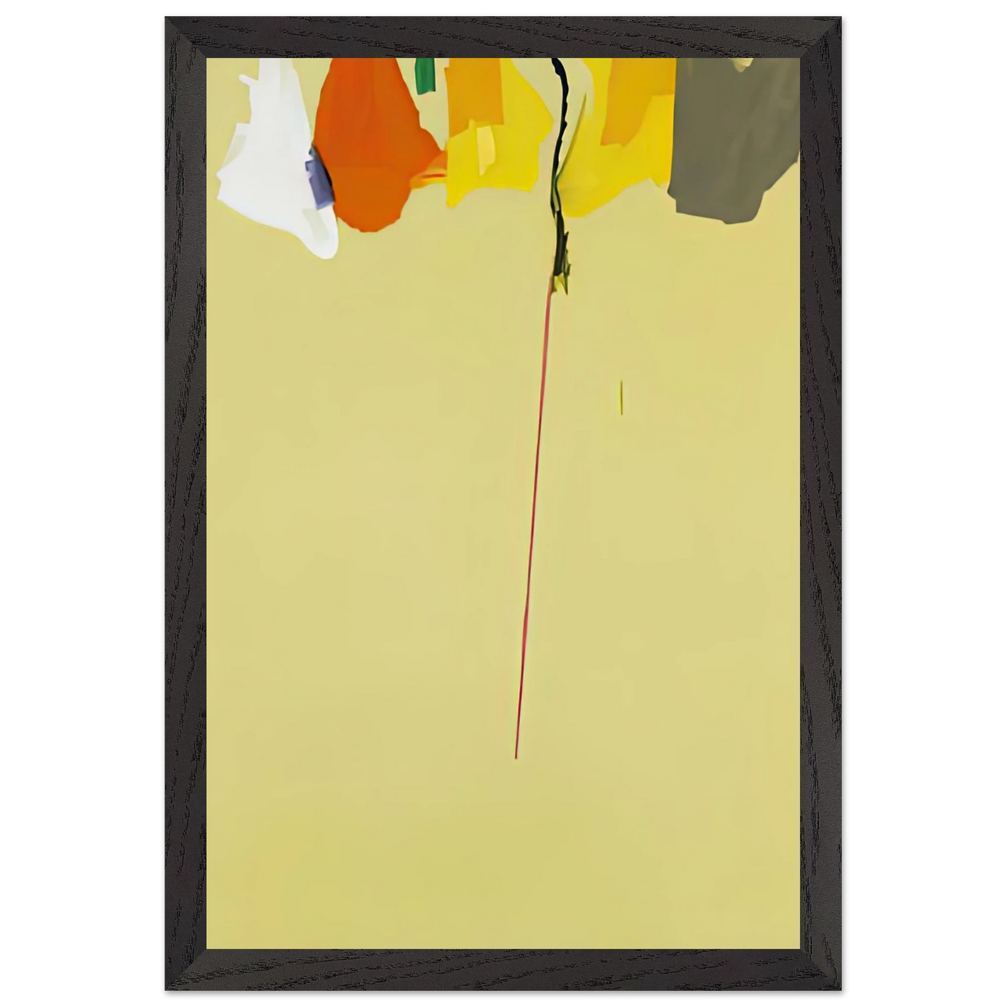 Helen Frankenthaler - Rapunzel, 1974- Wall Art - 60x80 cm / 24x32 inches - Premium Wooden Framed Poster With Fine Art Paper - Black frame