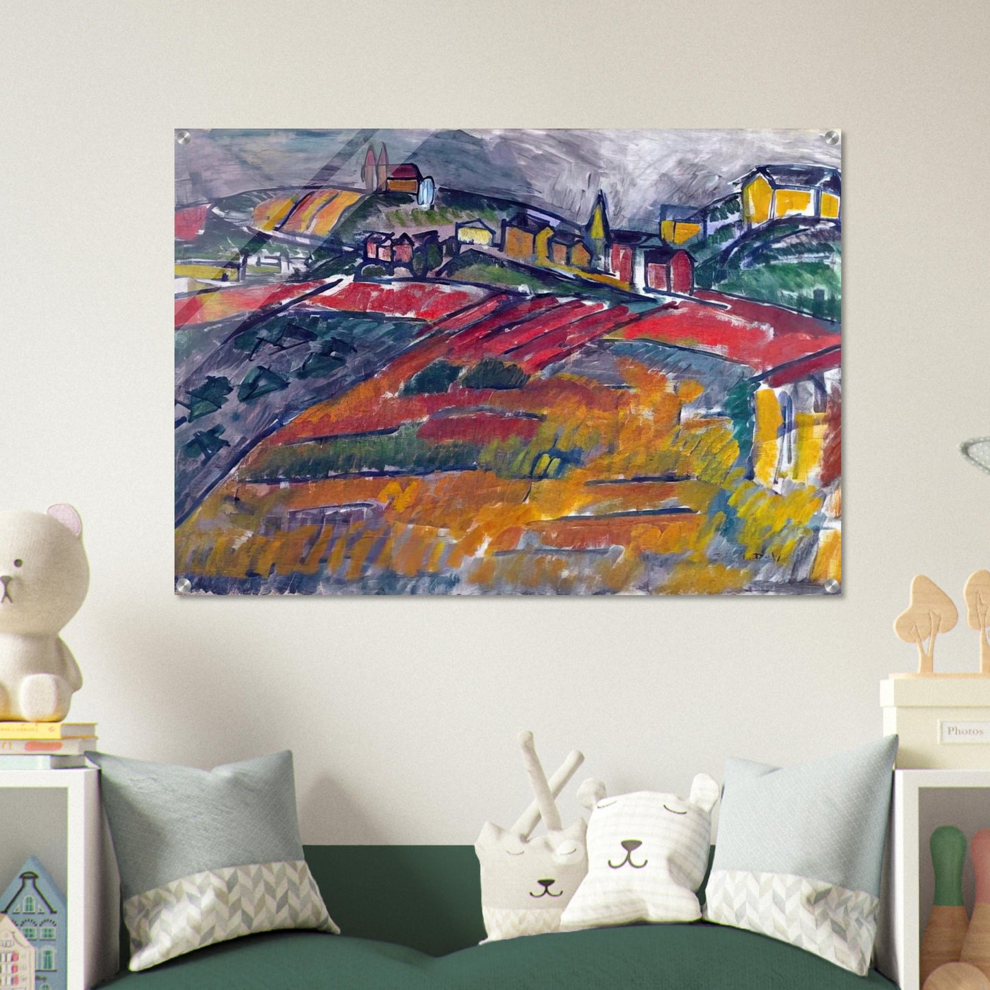 LANDSCAPE WITH RED AND YELLOW - Raoul Dufy Acrylic Print - 70x100 cm / 28x40″ inches | Raoul Dufy Wall Art | Raoul Dufy Prints