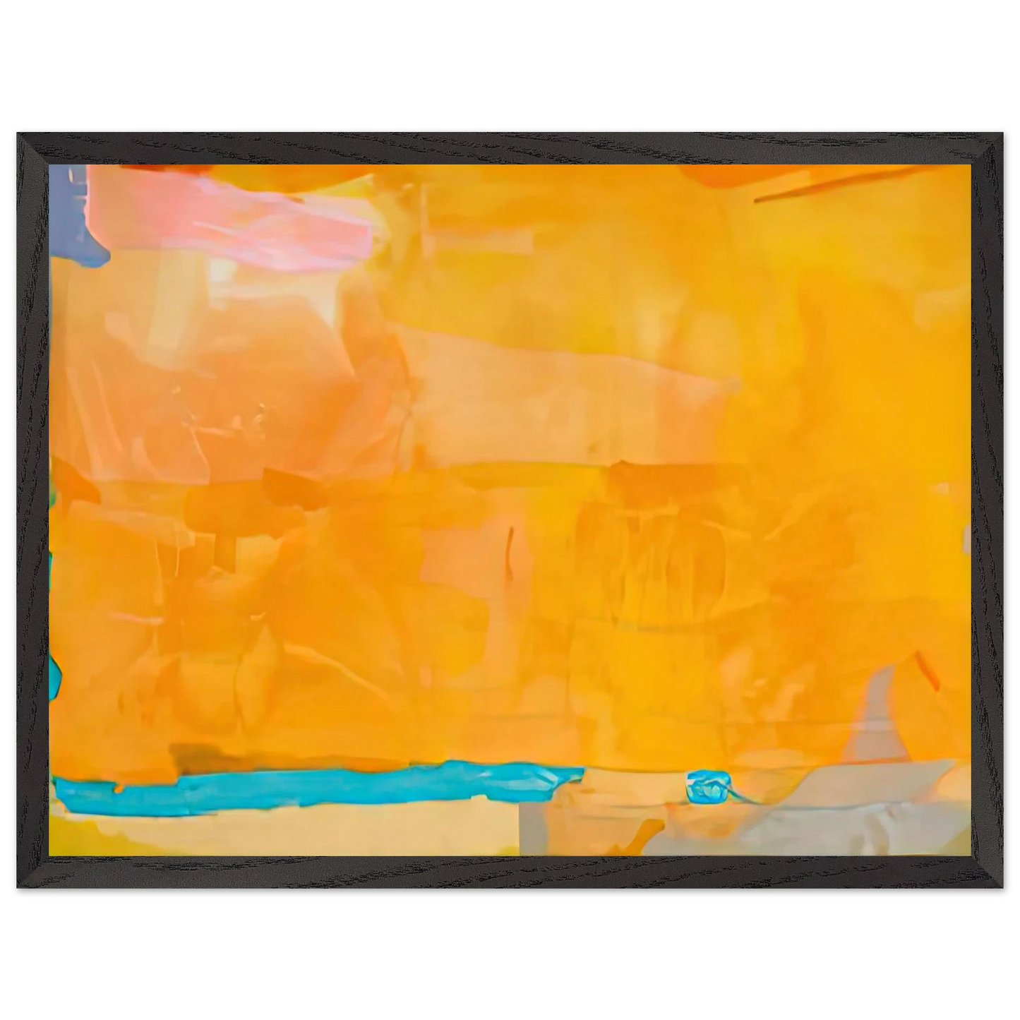 Helen Frankenthaler - Royal Fireworks, 1975- Wall Art - 30x40 cm / 12x16 inches - Premium Wooden Framed Poster With Fine Art Paper - White frame