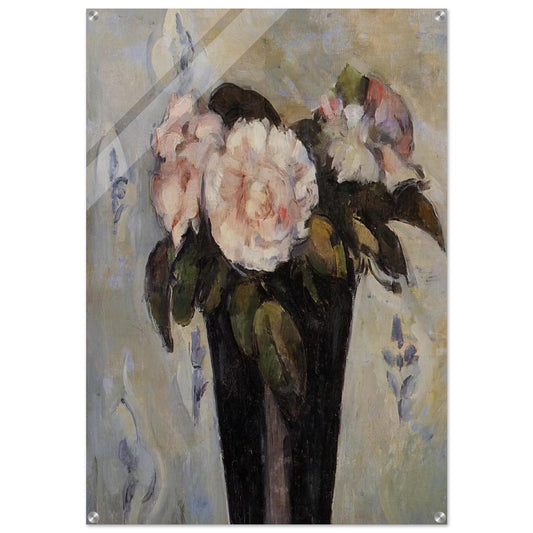 Dark Blue Vase - Paul Cézanne Acrylic Print - 70x100 cm / 28x40″ inches