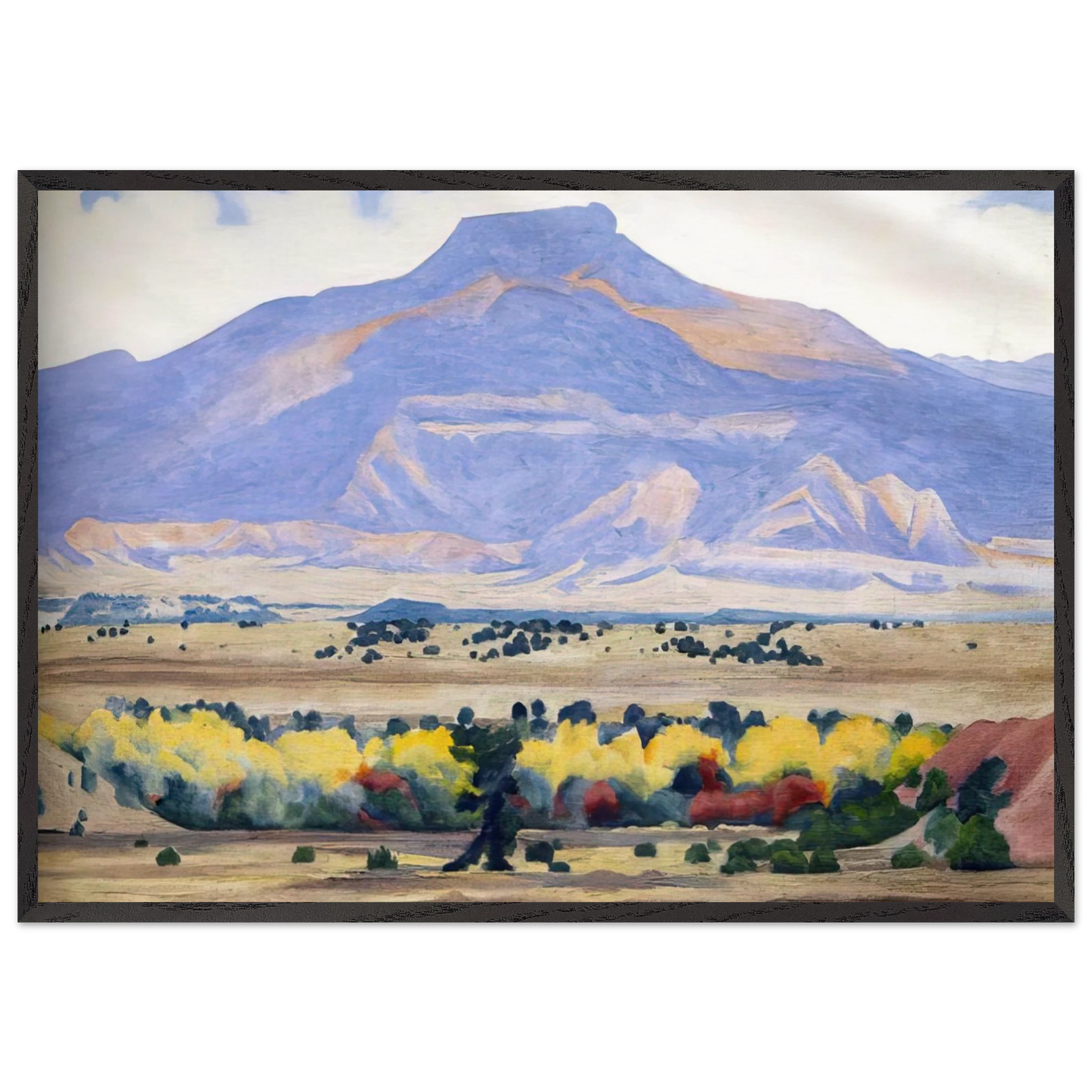 Pedernal - Georgia OKeeffe 70x100 cm / 28x40 inches Framed Art Print – Black Wooden Frame