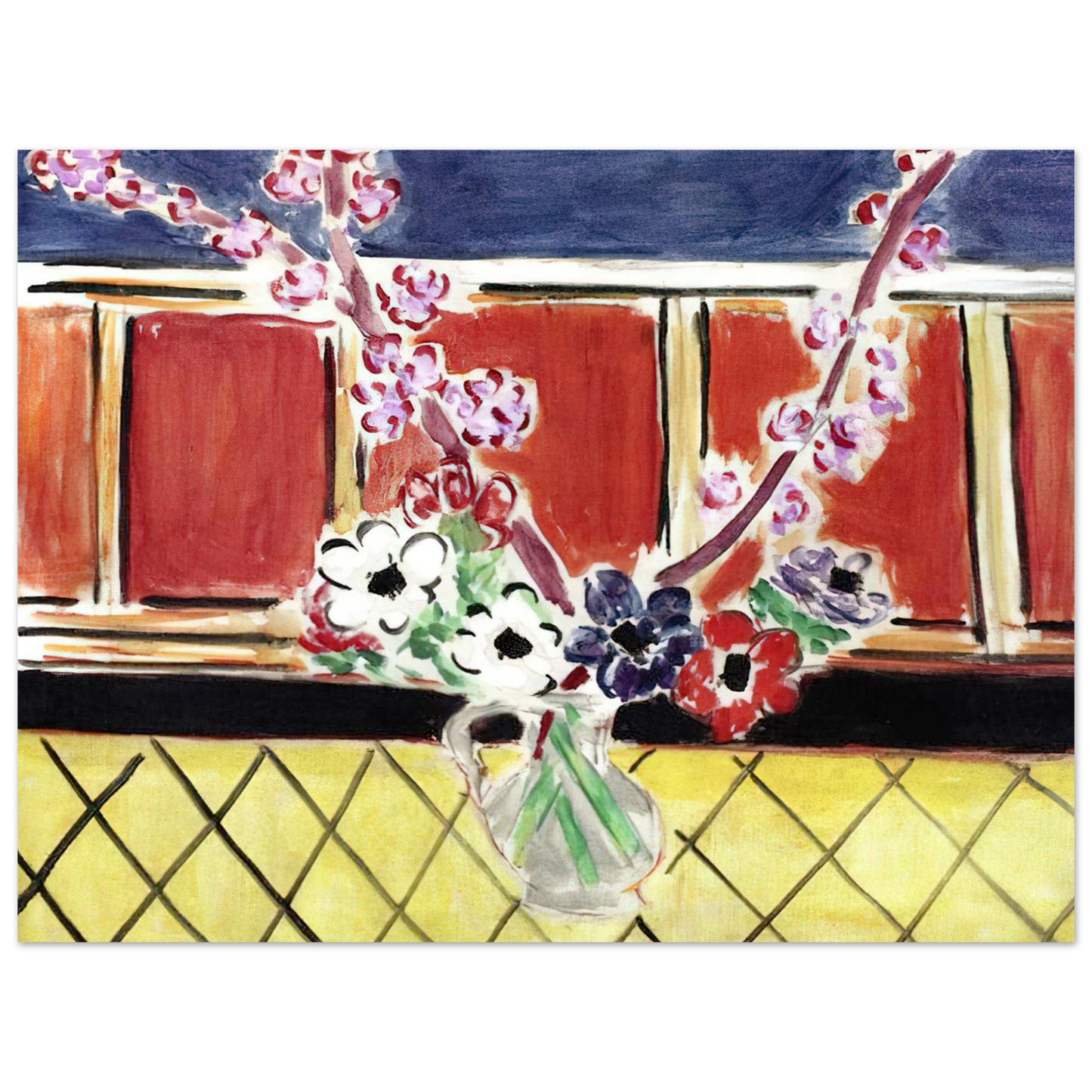 Henri Matisse - ANEMONES AND PEACH BLOSSOMS 1944 Fine Art Poster - Default Title