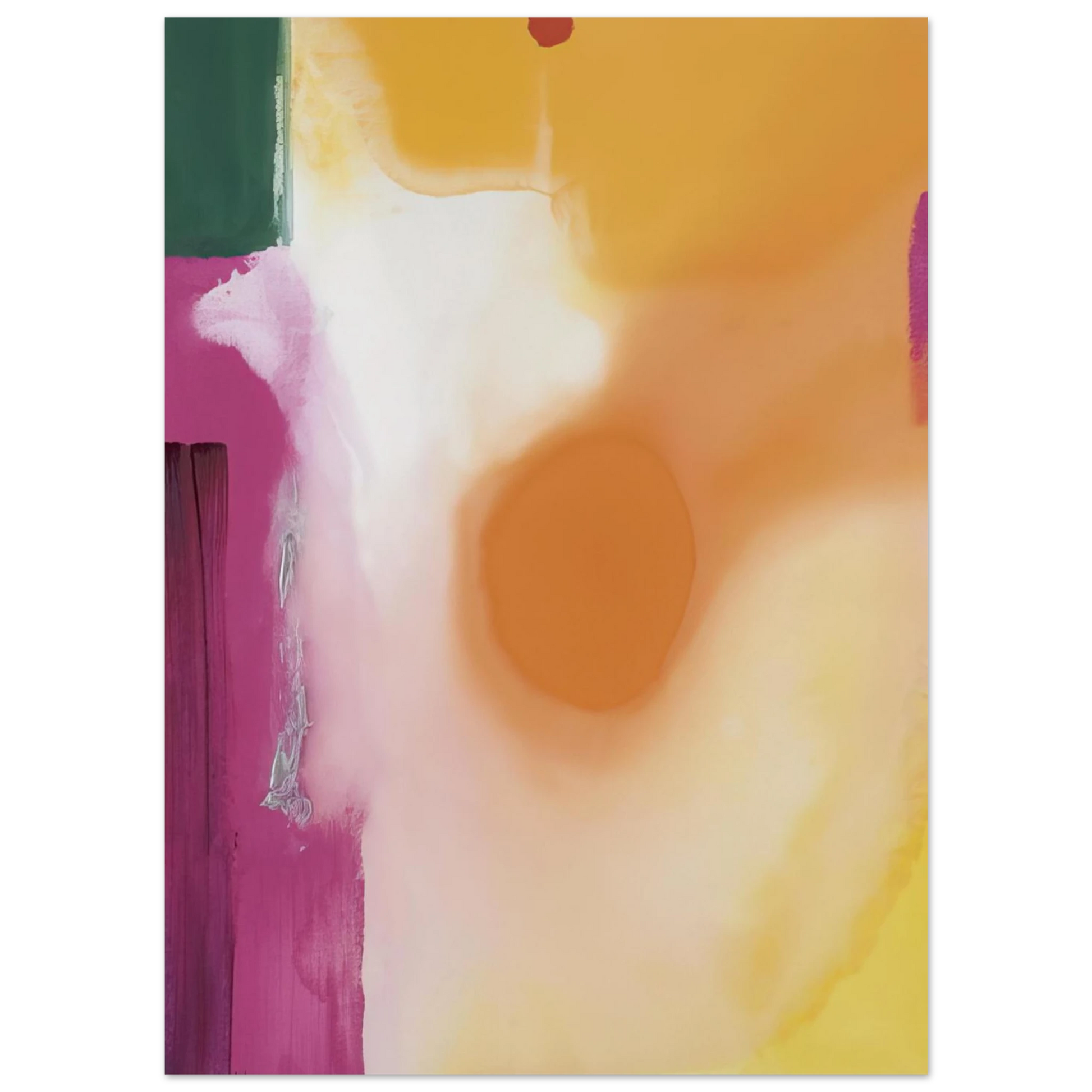 Helen Frankenthaler - Bullseye - 1989 Wall art - A3 (29.7 x 42  cm) - Premium Wooden Framed Poster With Fine Art Paper - White frame