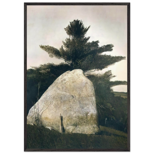PENNSYLVANIA LANDSCAPE - Andrew Wyeth Framed Art Print – Black Wooden Frame - Default Title - -Framed Art Print