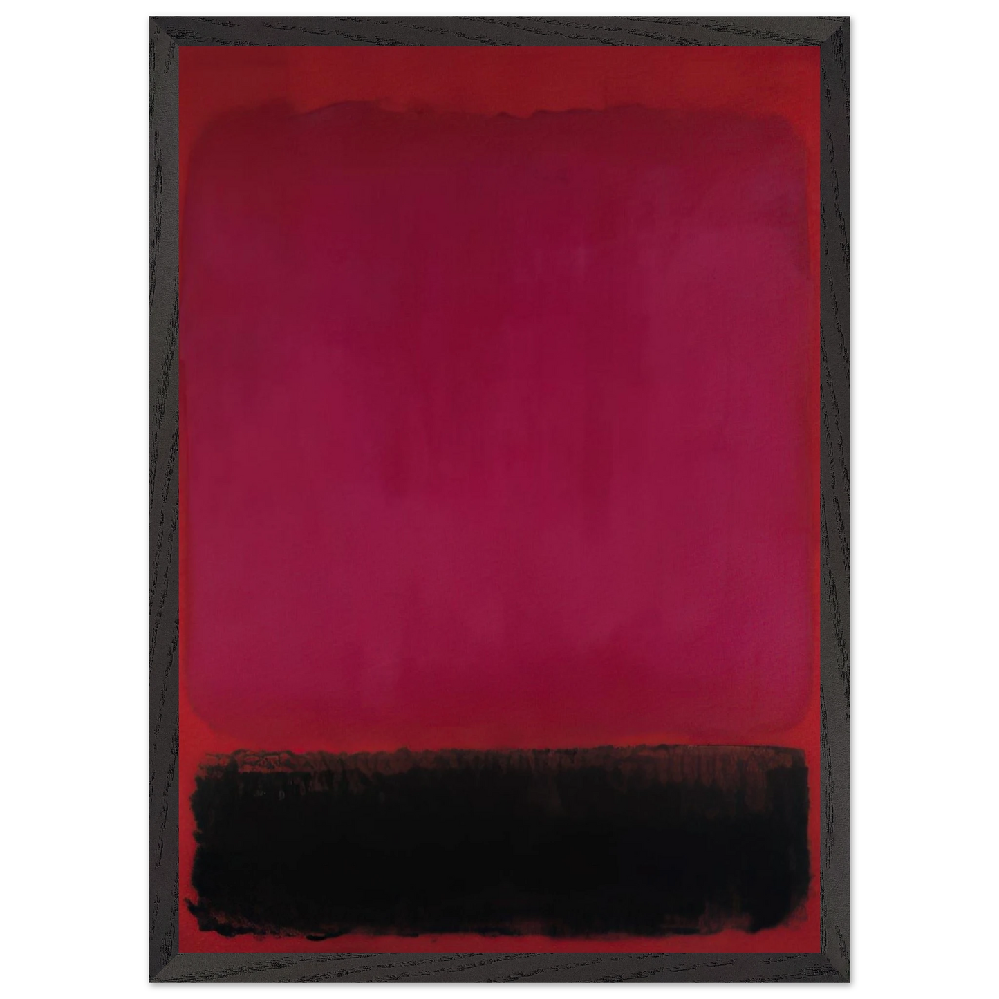 Helen Frankenthaler - Untitled - 1967 Wall art - 28x43  cm / XL (11x17 inches) - Premium Wooden Framed Poster With Fine Art Paper - Black frame