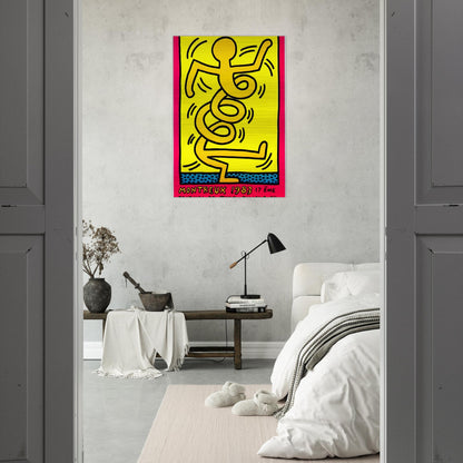 MONTREUX 1983 - Keith Haring Brushed Aluminum Print - 70x100 cm / 28x40 inches | Keith Haring Aluminum Print | Keith Haring Prints