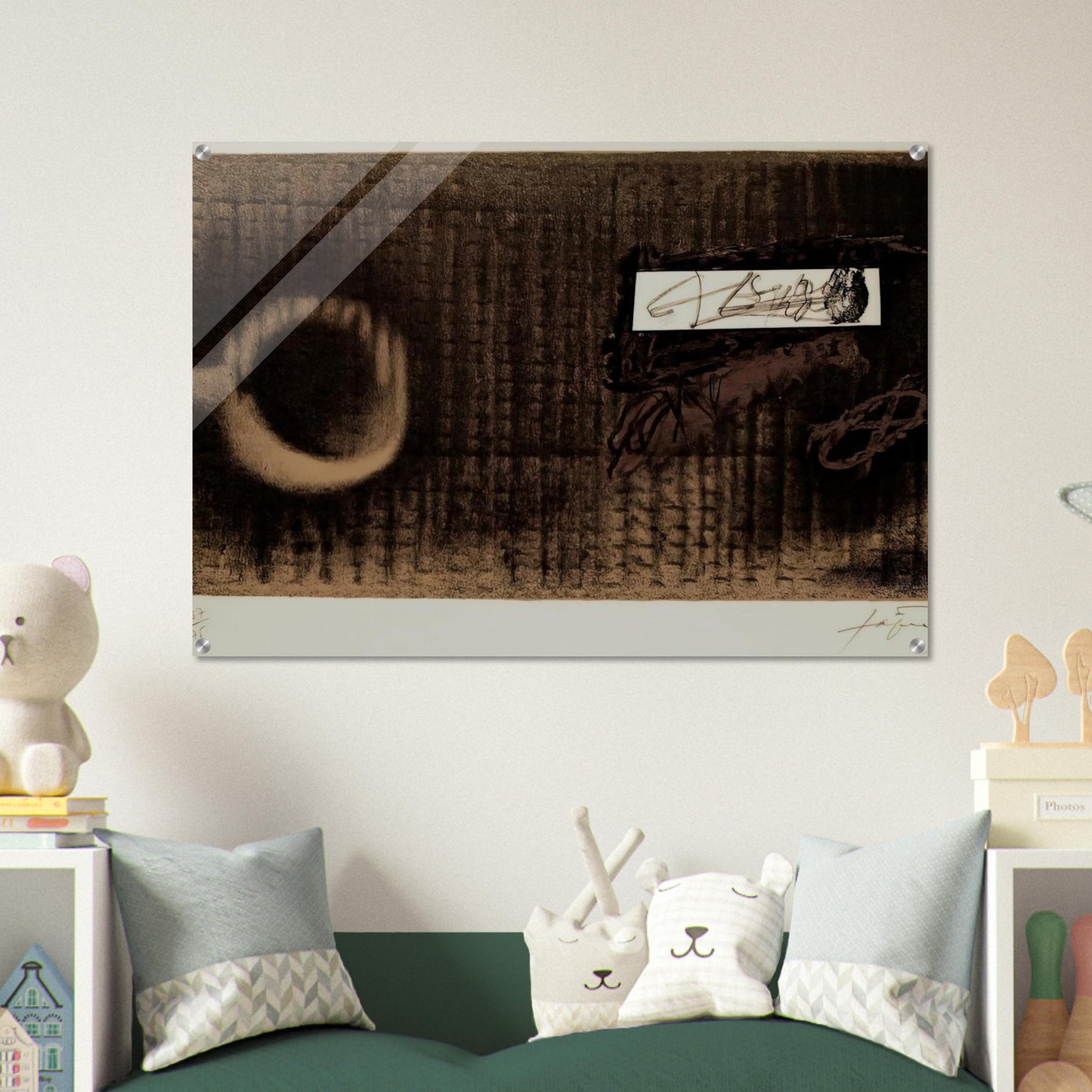 ETIQUETTE 1979 - Antoni Tapies Acrylic Print - 70x100 cm / 28x40″ inches | Antoni Tapies Wall Art | Antoni Tapies Prints