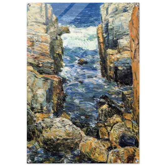 The South Gorge, Appledore, Isles of Shoals - Childe Hassam Acrylic Print - 70x100 cm / 28x40″ inches | Childe Hassam Wall Art | Childe Hassam Prints